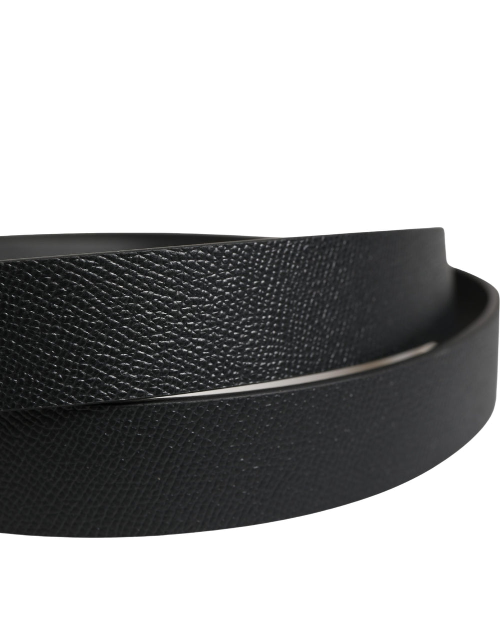 Dolce & Gabbana Calfskin Leather Square Buckle Belt in Black