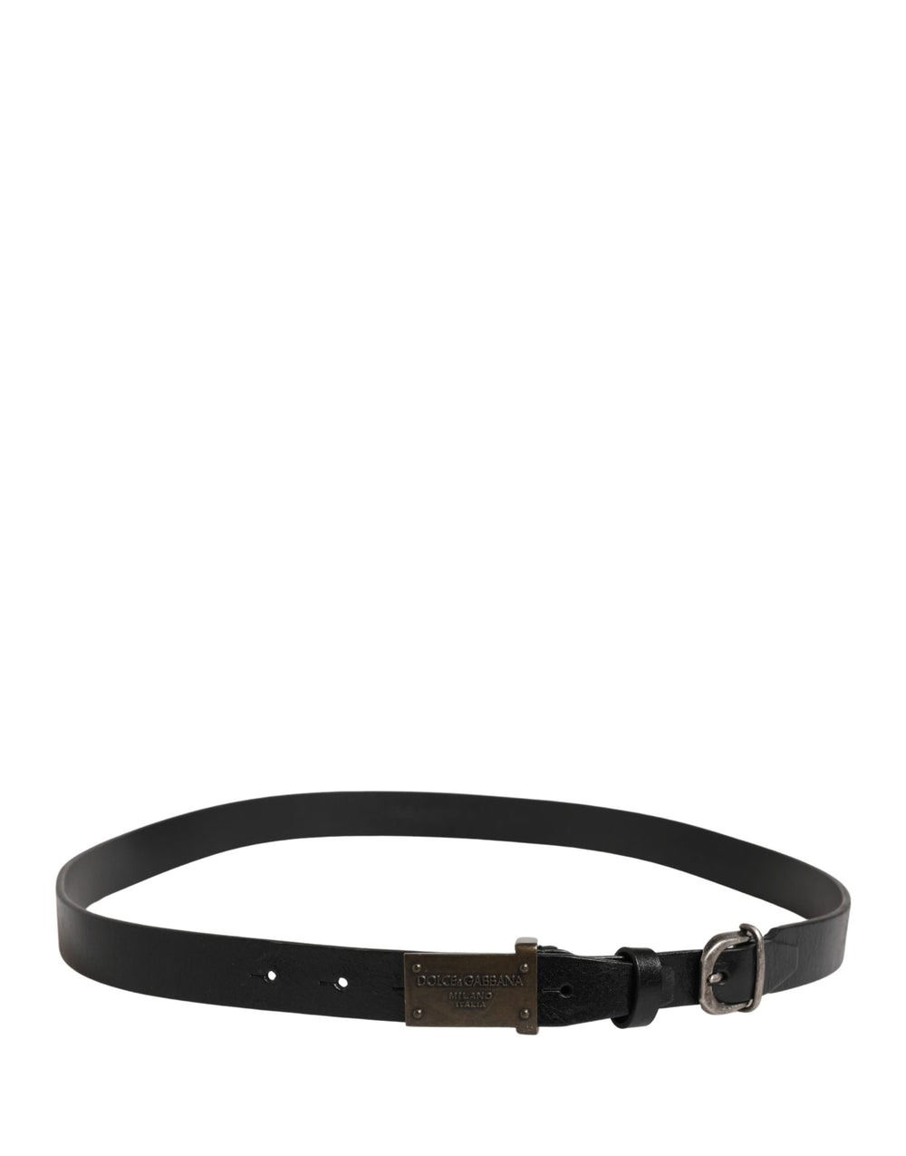 Dolce & Gabbana Calf Leather Belt in Black