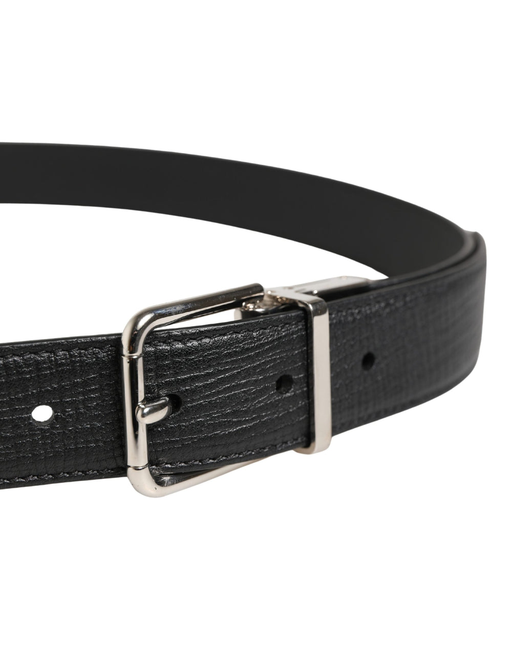 Dolce & Gabbana Calf Leather Belt in Black