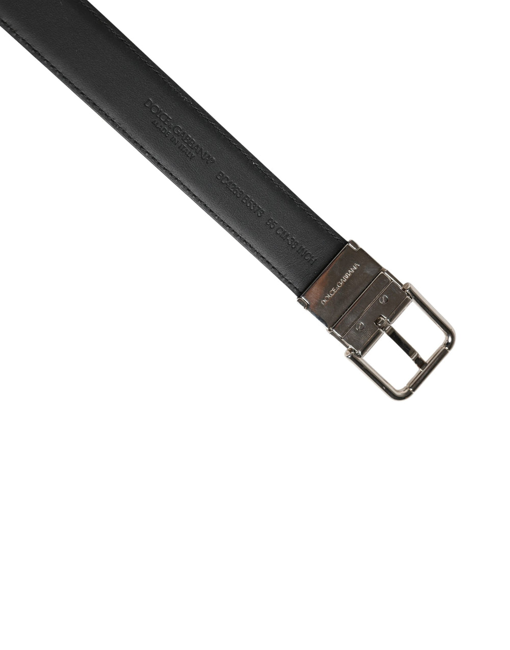 Dolce & Gabbana Calf Leather Belt in Black