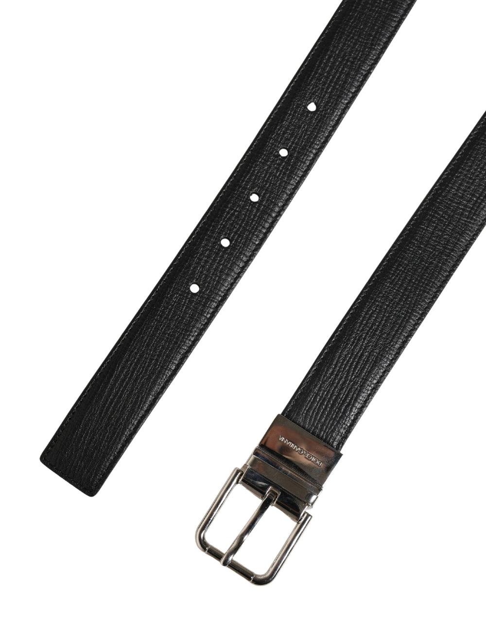 Dolce & Gabbana Calf Leather Belt in Black