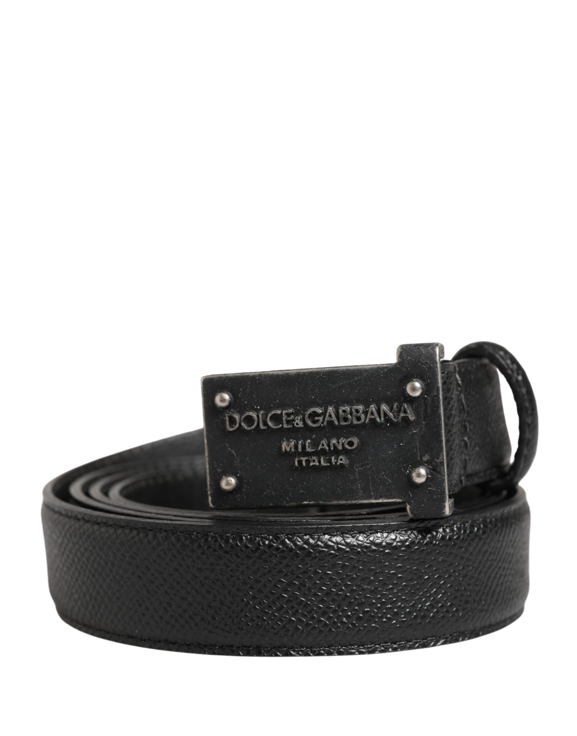 Dolce & Gabbana Ζώνη από Δέρμα Μοσχαριού σε Μαύρο