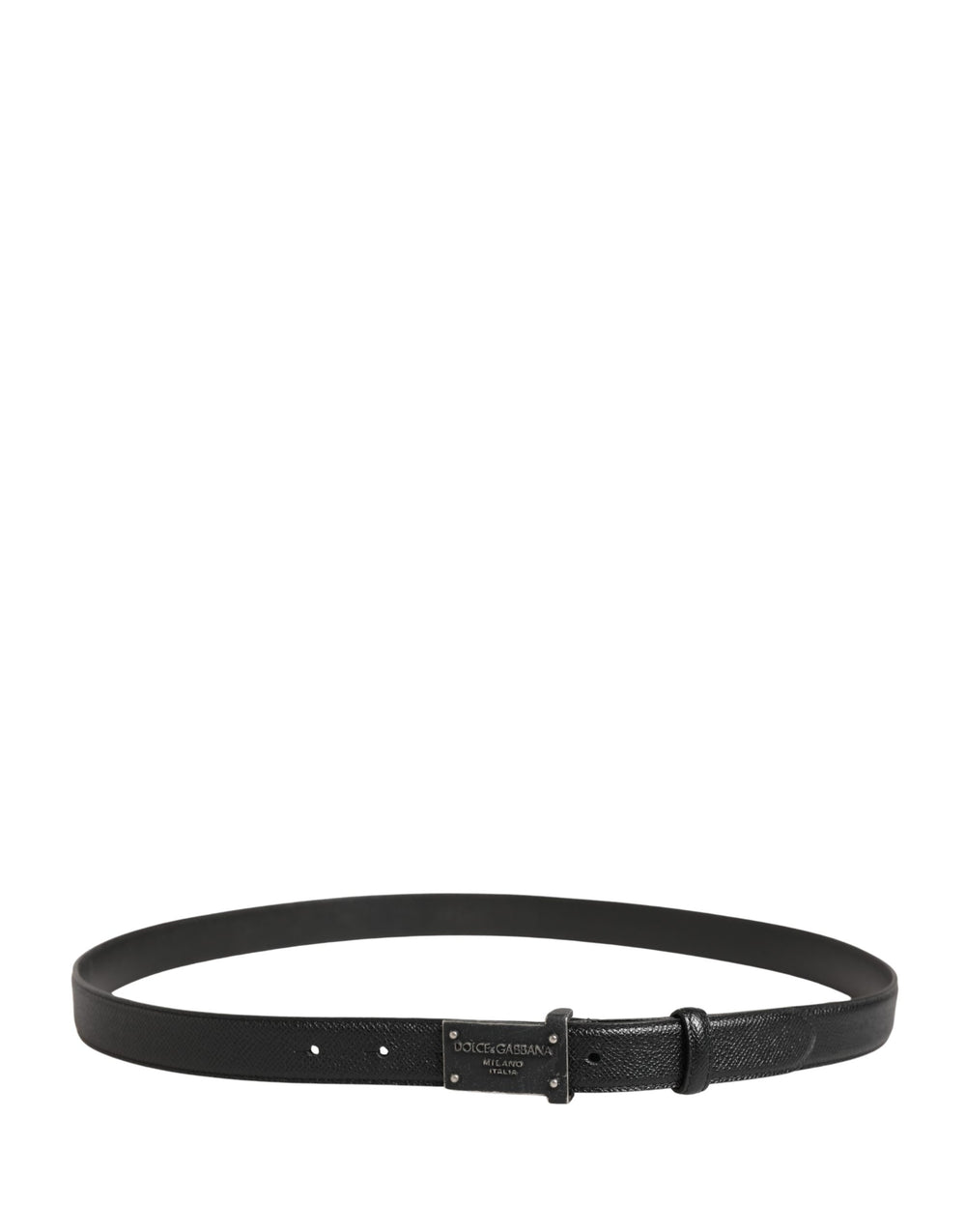 Dolce & Gabbana Calf Leather Belt in Black