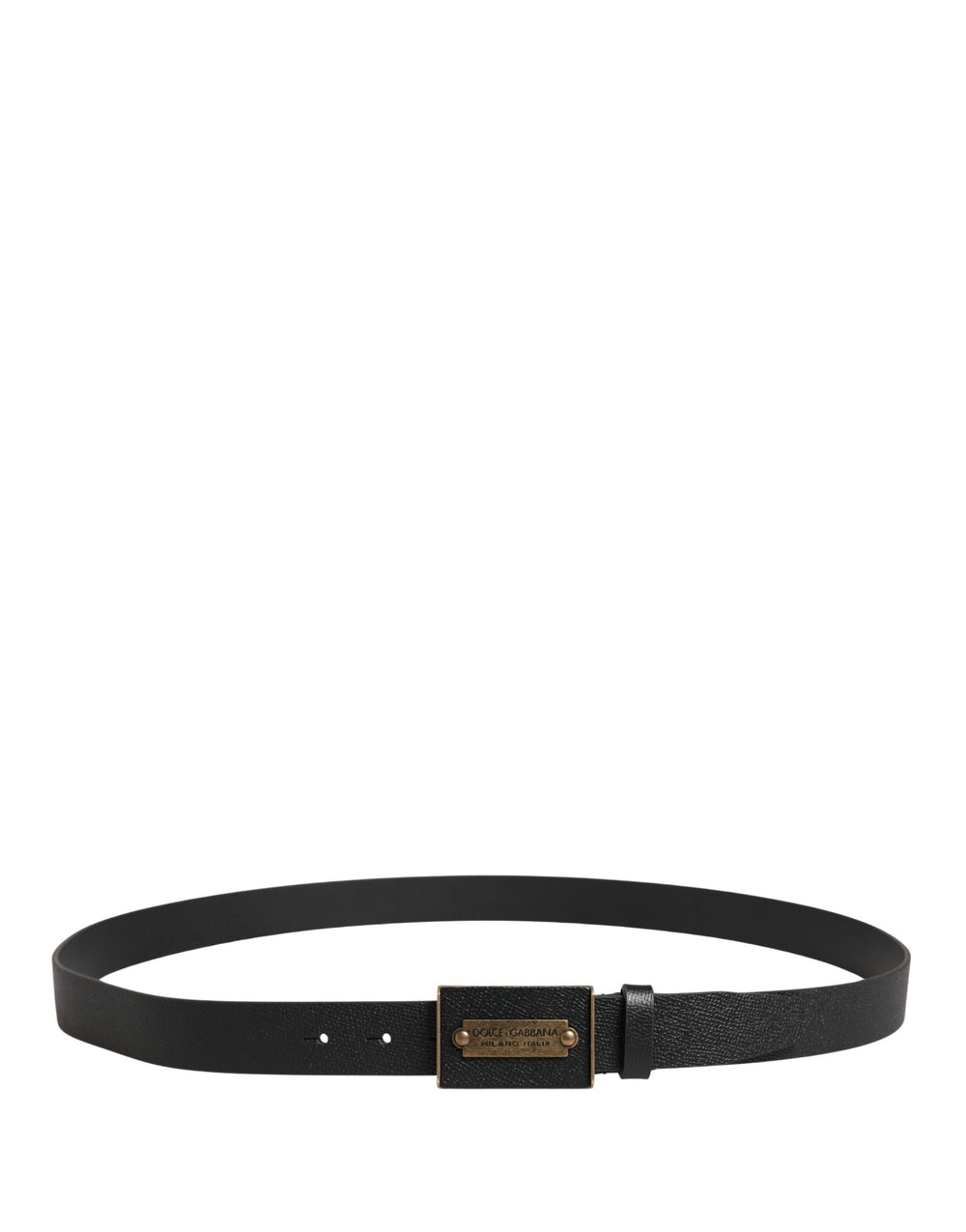 Dolce & Gabbana Calf Leather Belt in Black