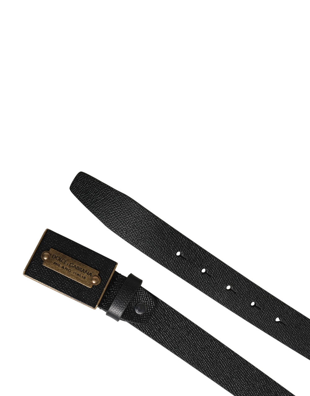 Dolce & Gabbana Calf Leather Belt in Black