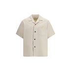 Valentino Beige Denim Shirt VLogo Detail mens luxury fashion - Mens Edit