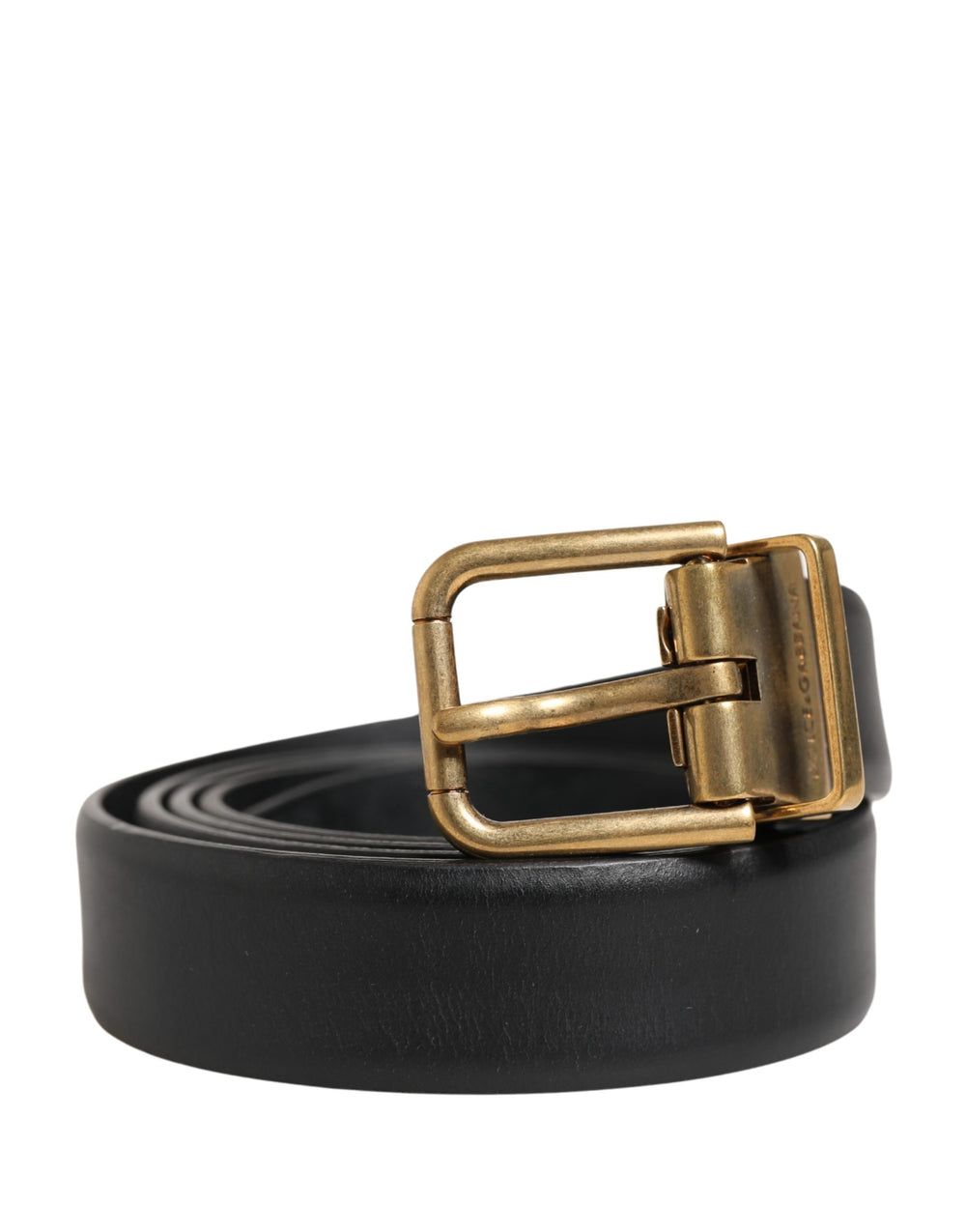 Dolce & Gabbana Calf Leather Belt in Black
