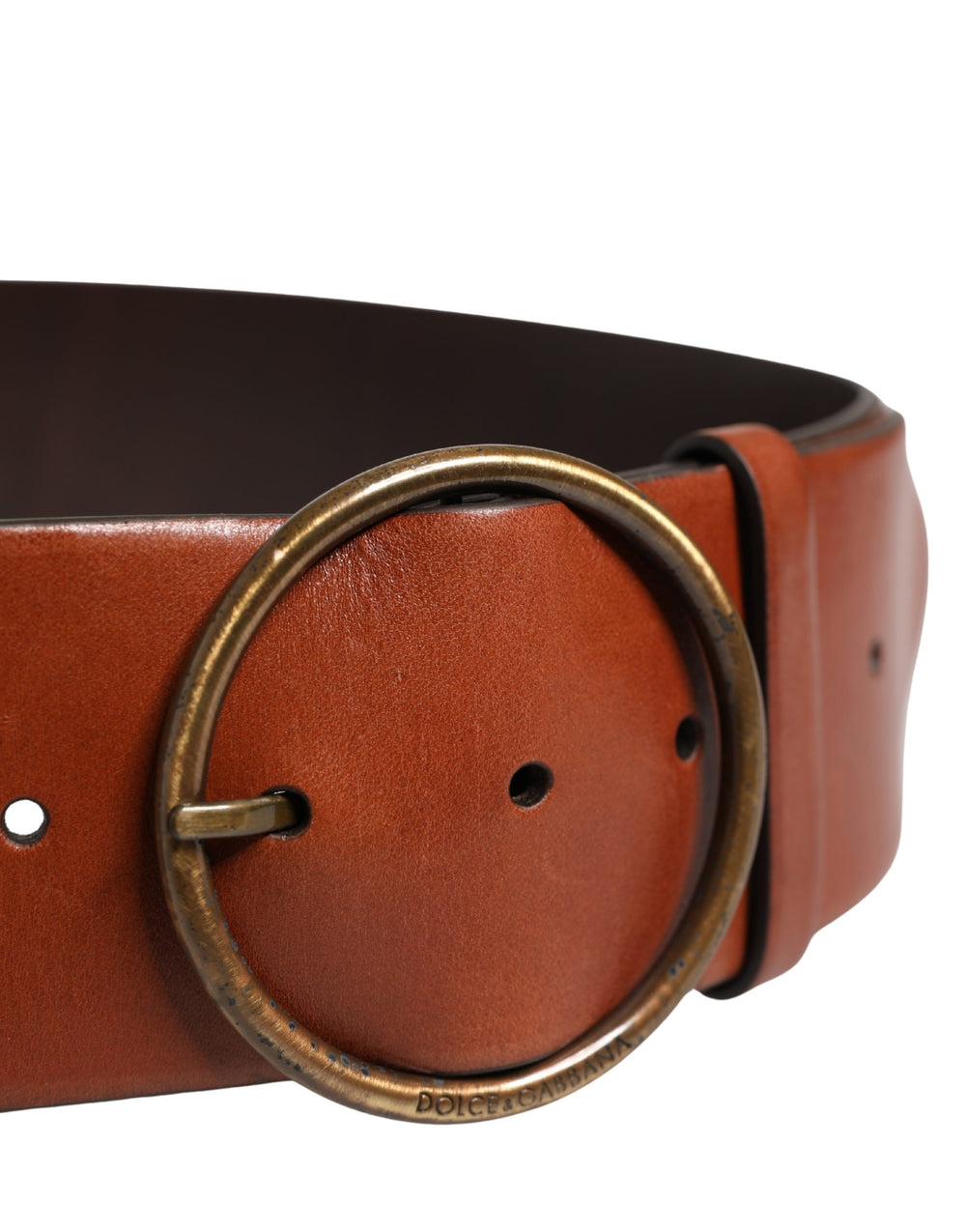 Dolce & Gabbana Leather Wide Belt in Brown