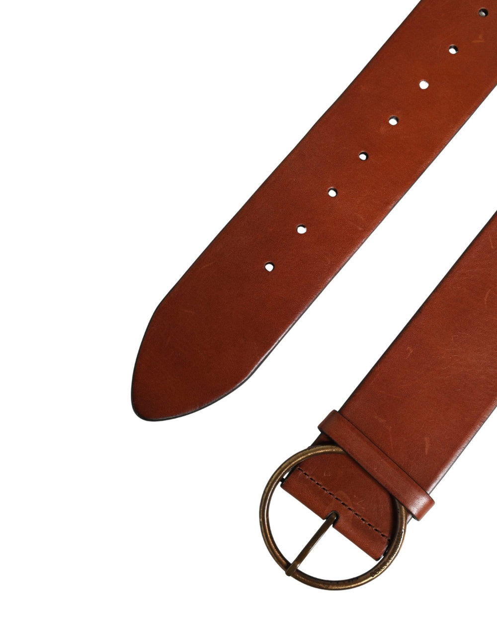Dolce & Gabbana Leather Wide Belt in Brown