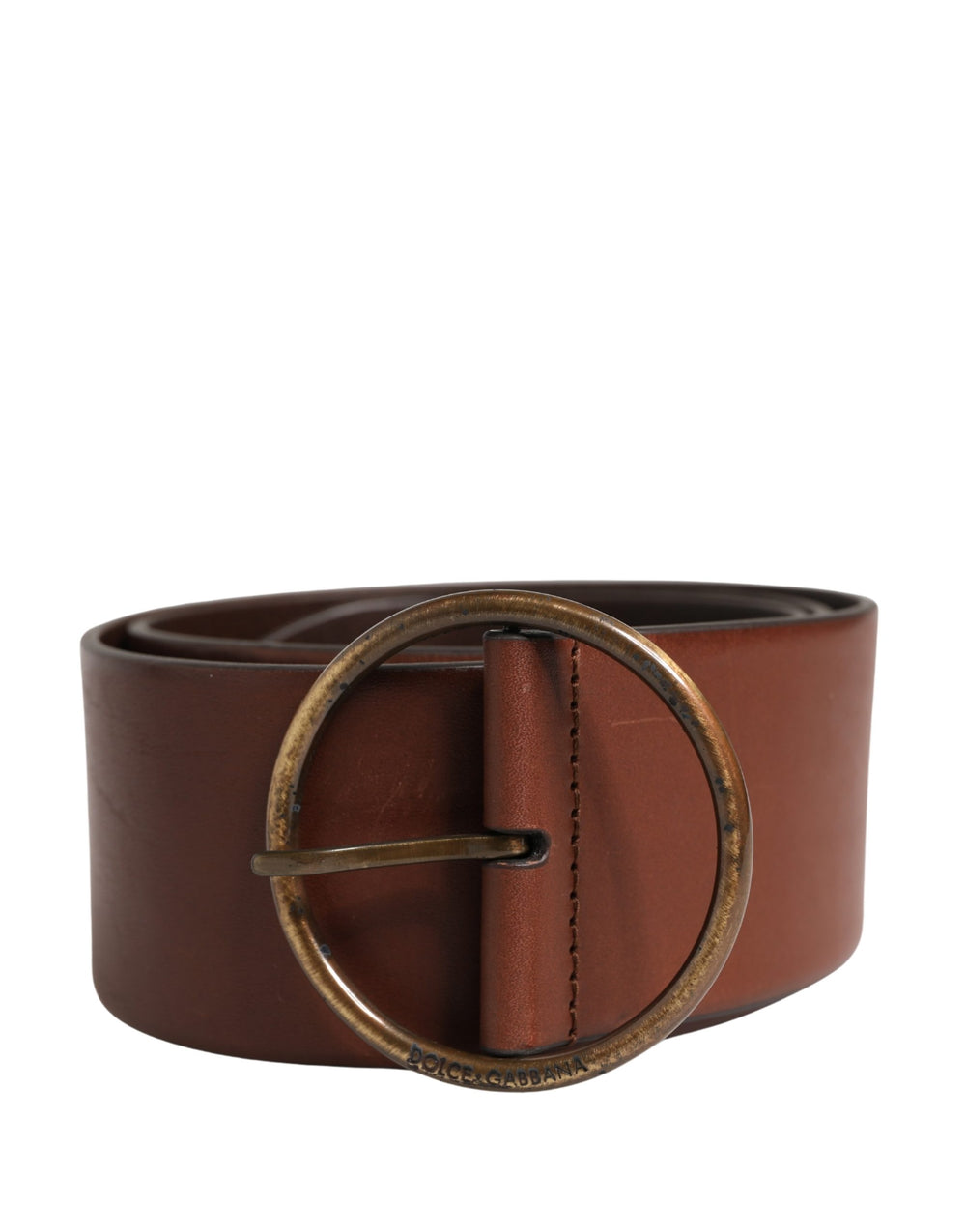 Dolce & Gabbana Leather Wide Waist Belt in Brown