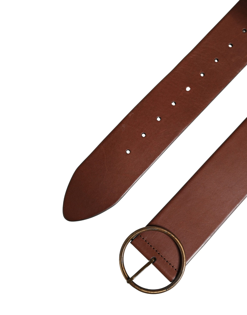 Dolce & Gabbana Leather Wide Waist Belt in Brown