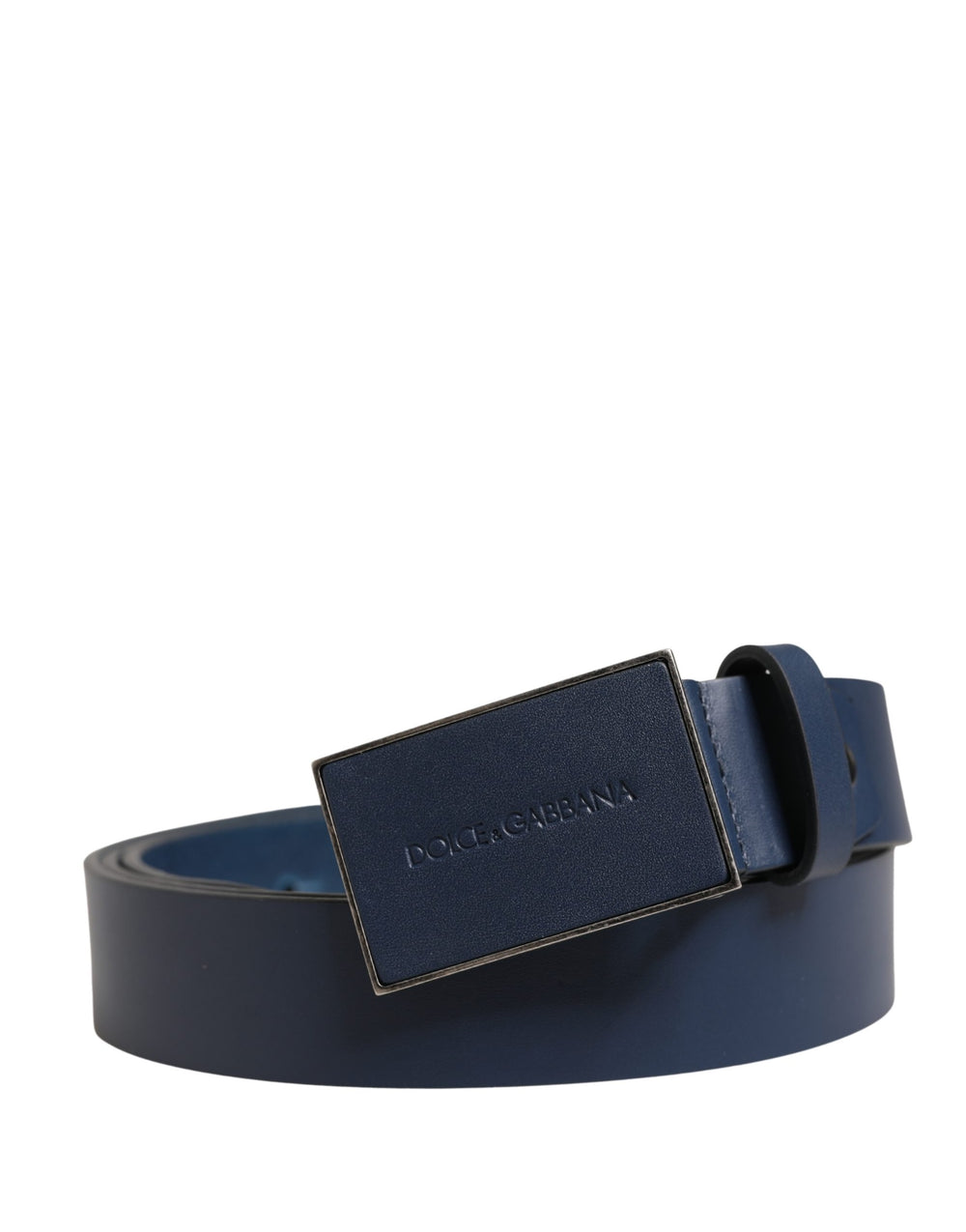 Dolce & Gabbana Calf Leather Belt in Blue
