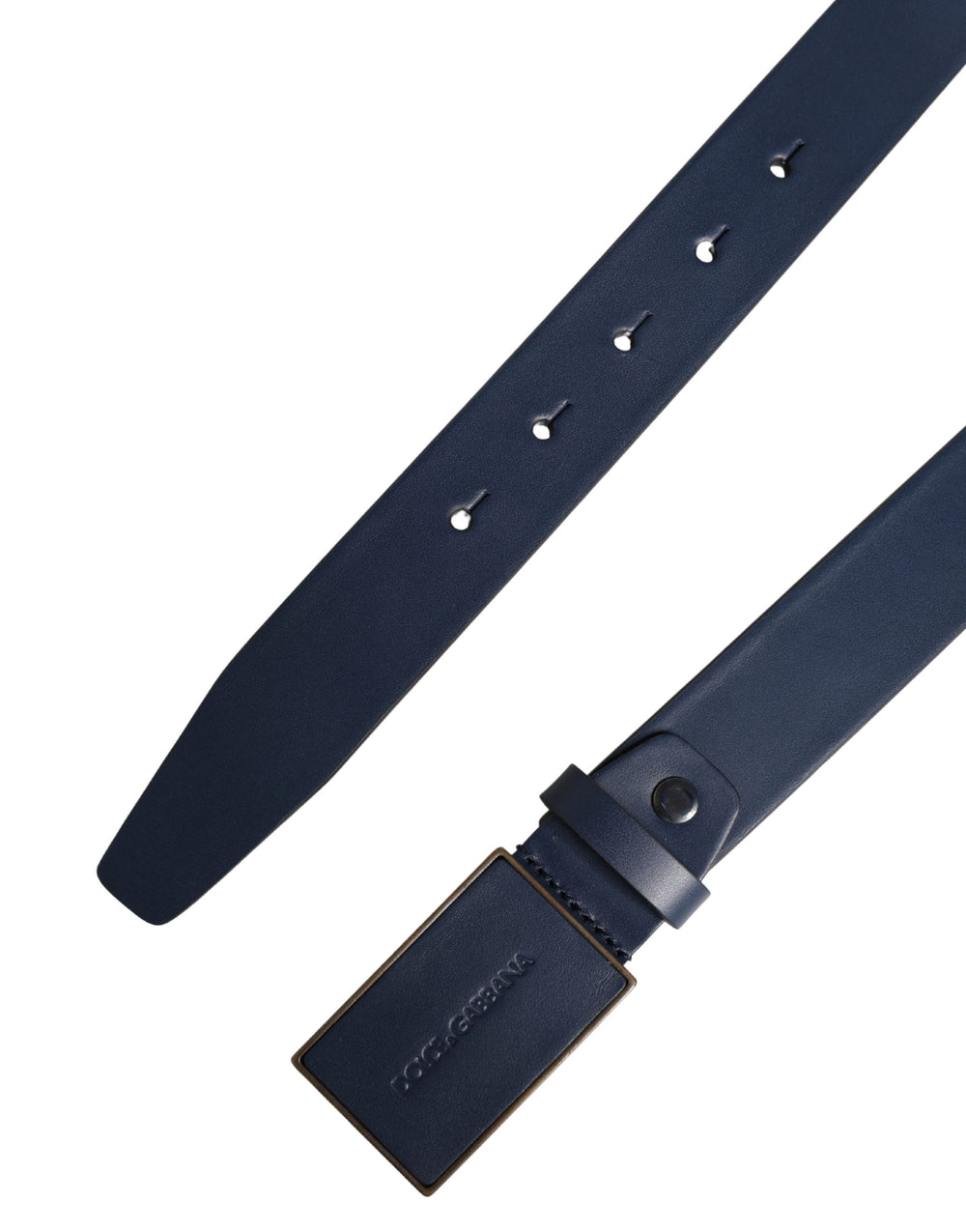 Dolce & Gabbana Calf Leather Belt in Blue