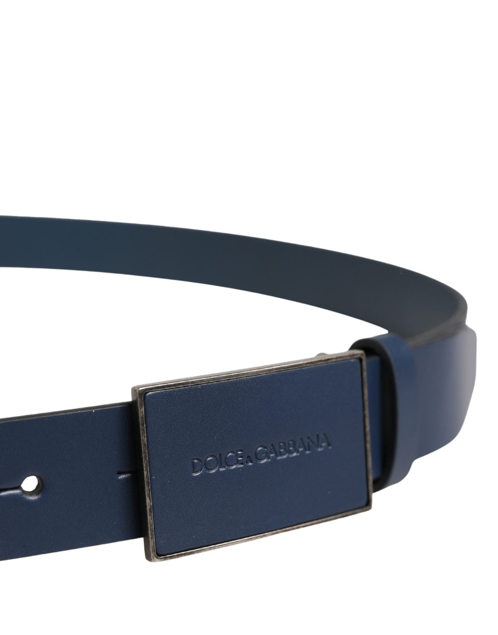 Dolce & Gabbana Calf Leather Belt in Blue