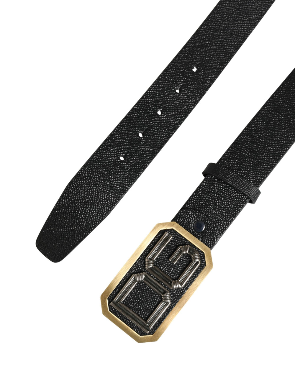 Dolce & Gabbana Calf Leather Belt in Black