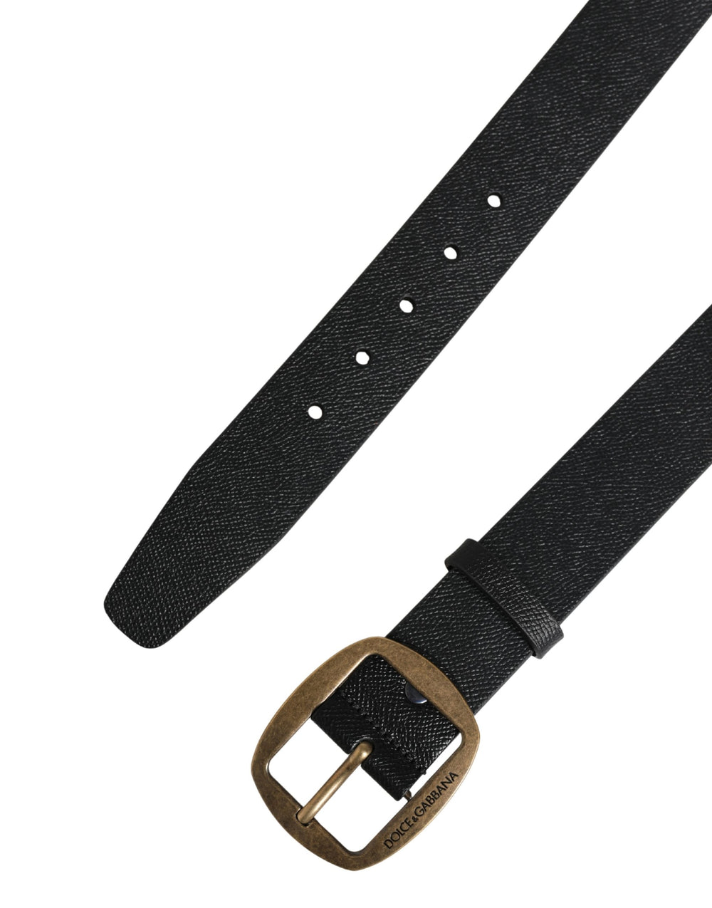 Dolce & Gabbana Calf Leather Belt in Black