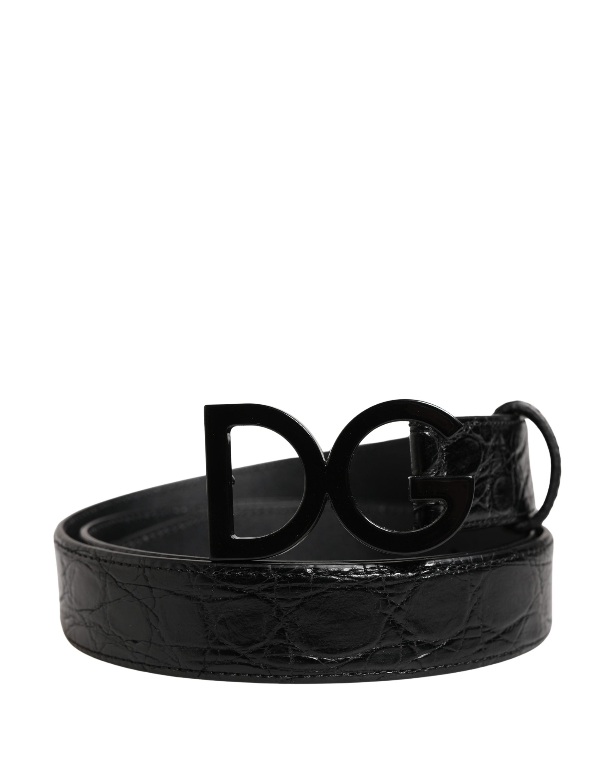 Men Black Exotic Leather Logo Buckle Belt mens luxury fashion - Mens Edit