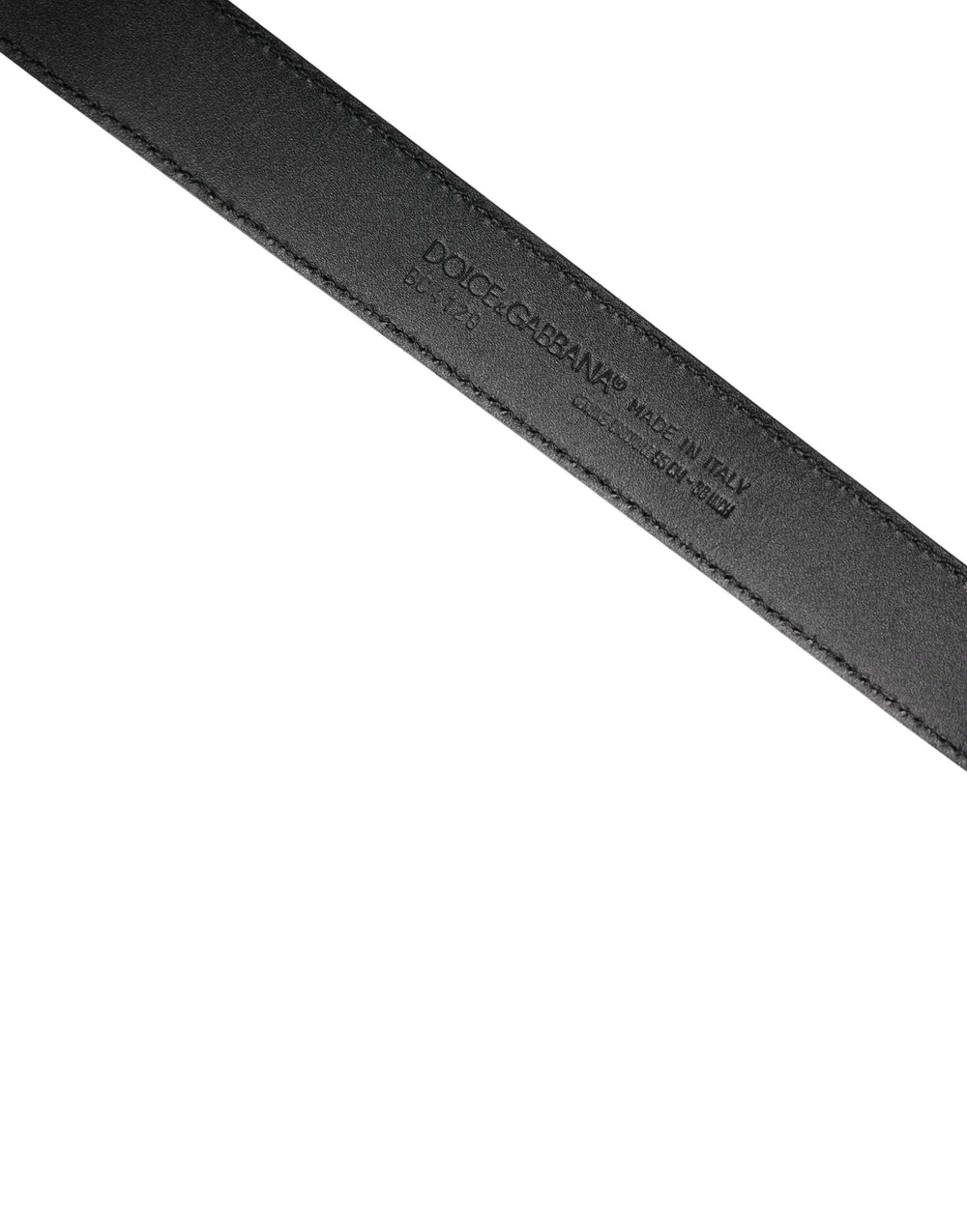 Dolce & Gabbana Caiman Leather Belt in Black
