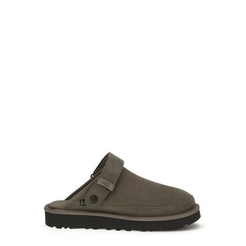 UGG Brown Calf Leather Mules Cushioned Insole mens luxury fashion - Mens Edit