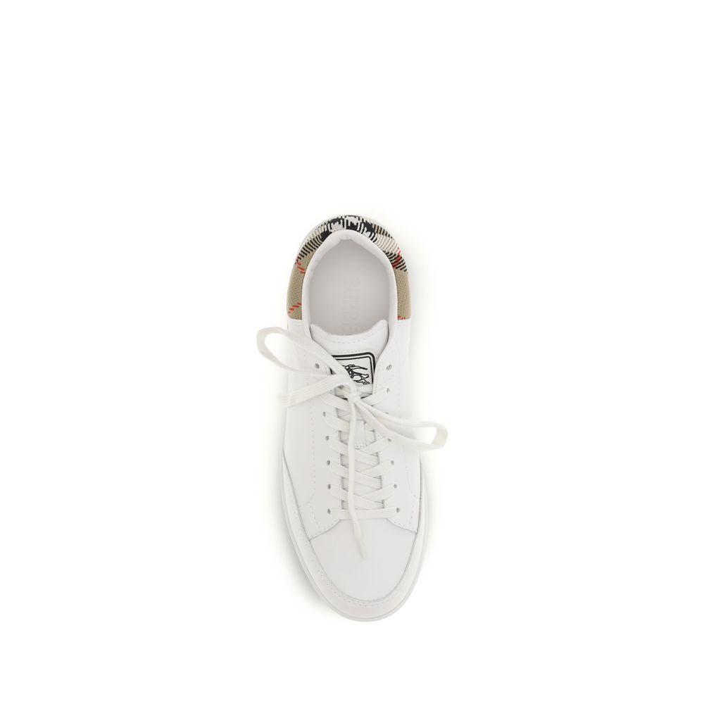 Burberry Calf Leather Low-Top Sneakers in White