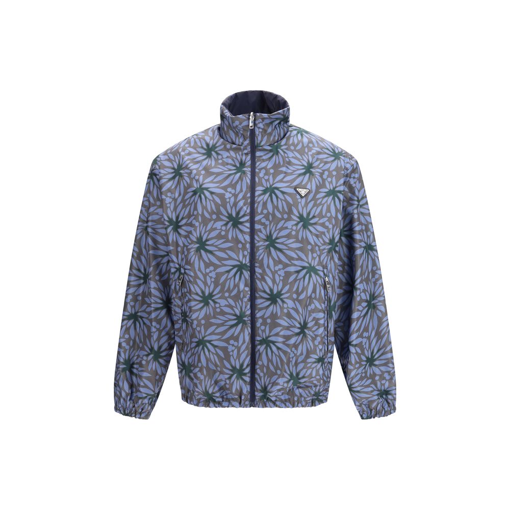 Prada Re-Nylon Reversible Shell Jacket in Blue