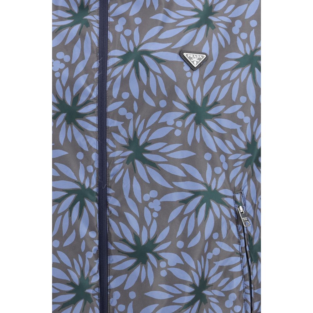 Prada Re-Nylon Reversible Shell Jacket in Blue