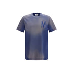 Moschino Blue Cotton T-Shirt Organic Jersey Gradient mens luxury fashion - Mens Edit