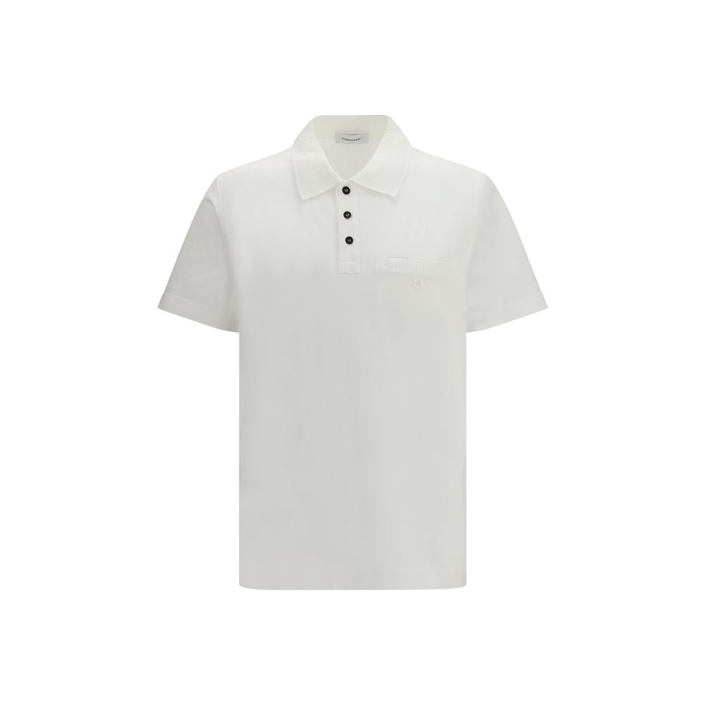 Ferragamo White Cotton Polo Shirt mens luxury fashion - Mens Edit