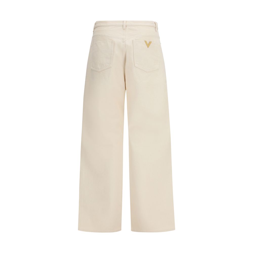Valentino Beige Cotton Casual Trousers