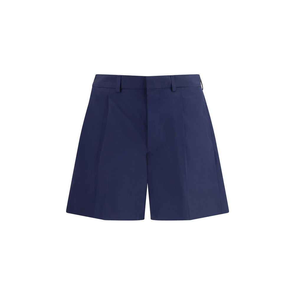 Prada Cotton Twill Bermuda Shorts in Blue