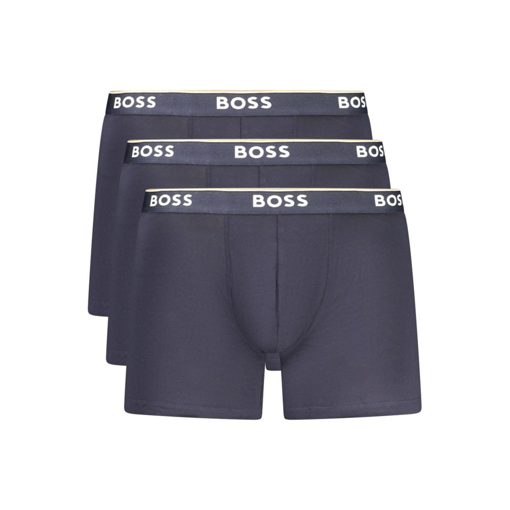 Blue Cotton Men Boxer Short mens luxury fashion - Mens Edit