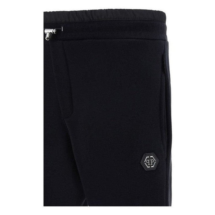 Philipp Plein Black Cotton Joggers (Workout Pants) mens luxury fashion - Mens Edit