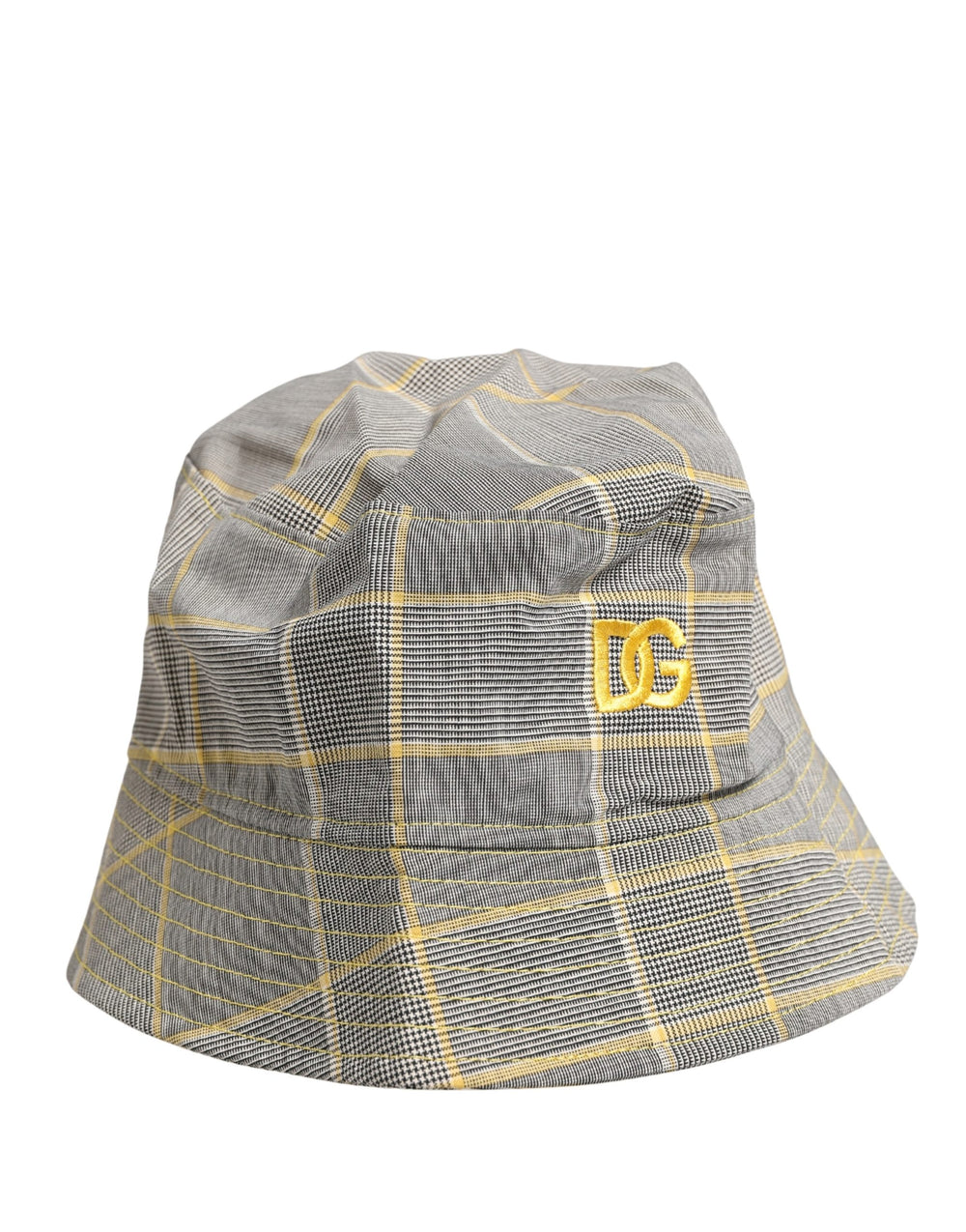 Dolce & Gabbana Virgin Wool Bucket Hat in Gray Check