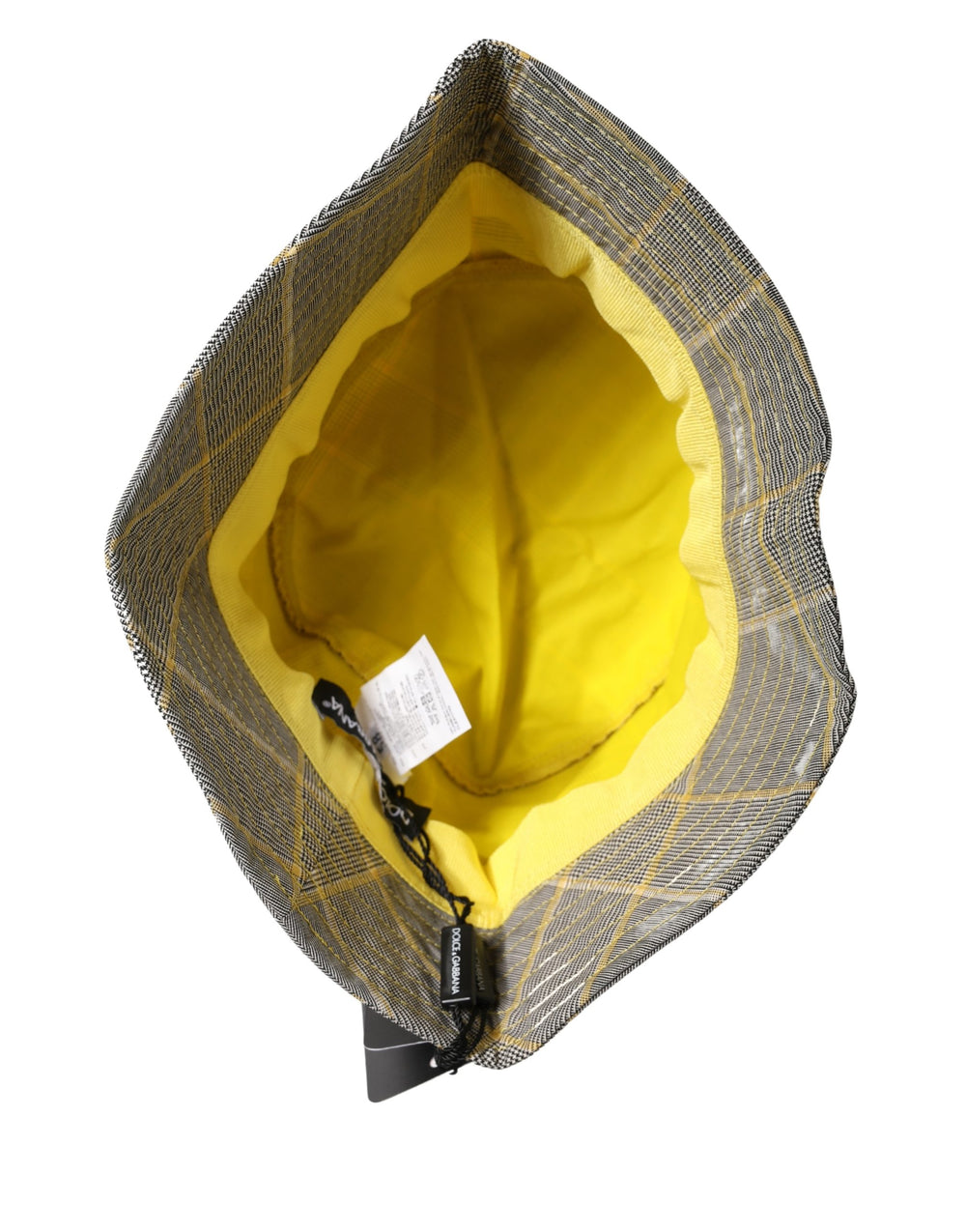 Dolce & Gabbana Virgin Wool Bucket Hat in Gray Check