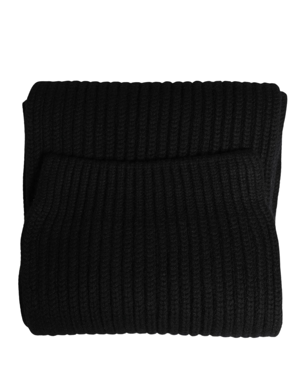 Dolce & Gabbana 100% Cashmere Knitted Neck Warmer in Black
