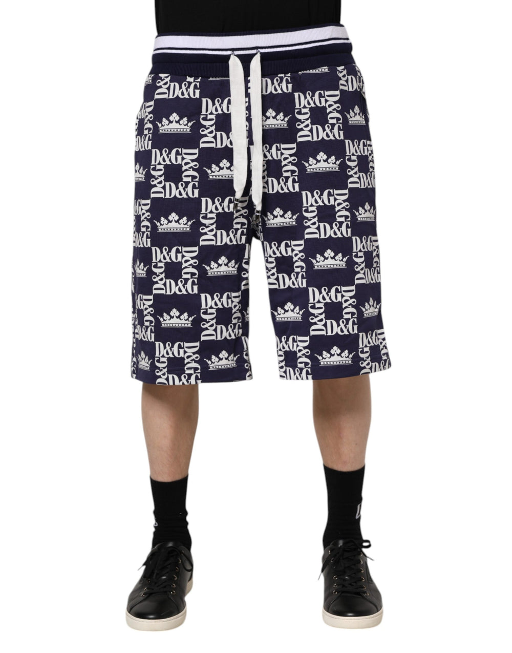 Blue DG Logo Print Chino Men Bermuda Shorts mens luxury fashion - Mens Edit