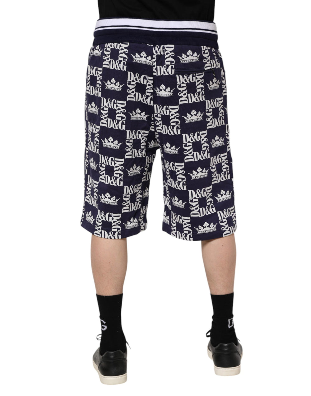 Dolce & Gabbana Cotton Bermuda Shorts in Navy Blue
