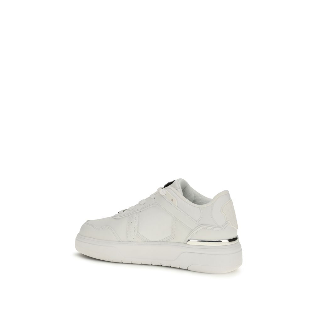 Philipp Plein White Calf Leather Bos Taurus Luxe Sneakers