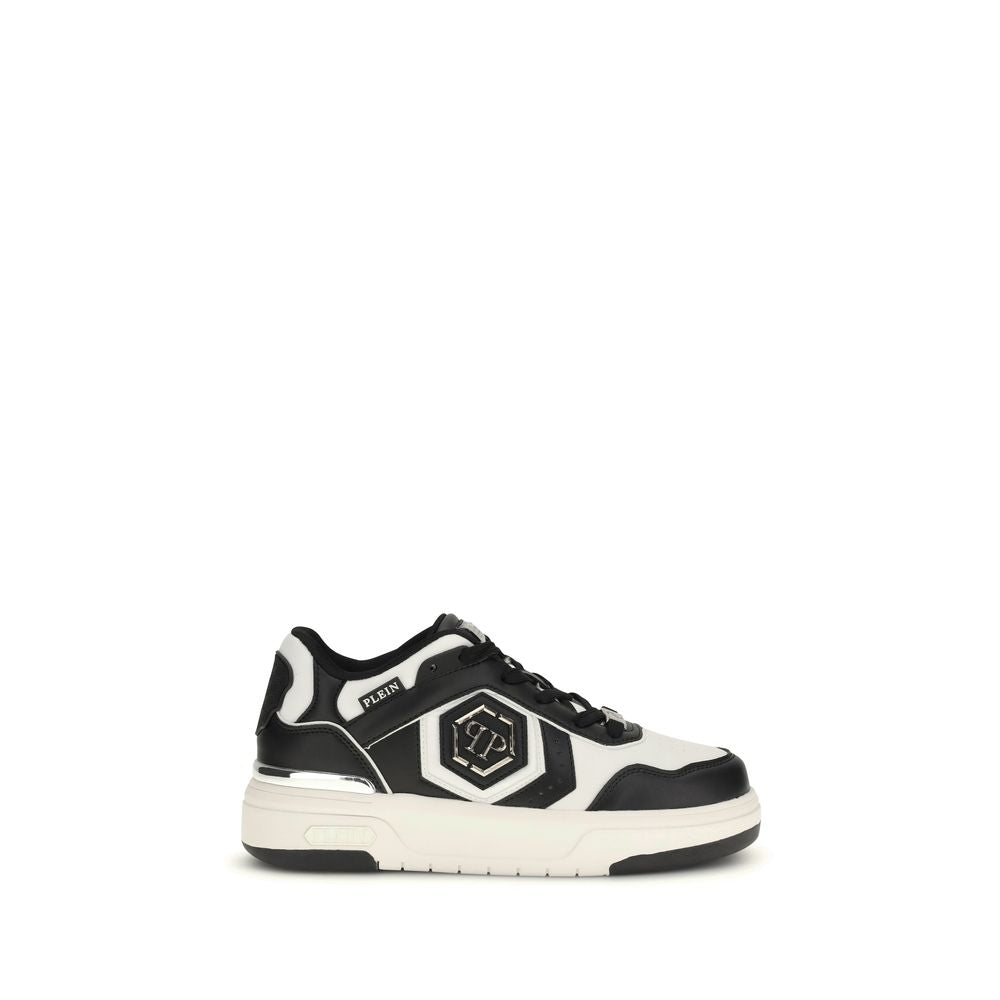 Philipp Plein Black Calf Leather Sneakers mens luxury fashion - Mens Edit