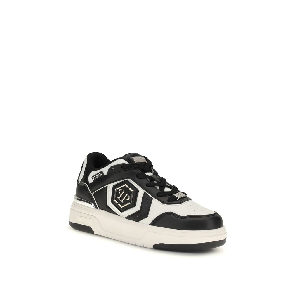 Philipp Plein Black Calf Leather Bos Taurus Sneakers