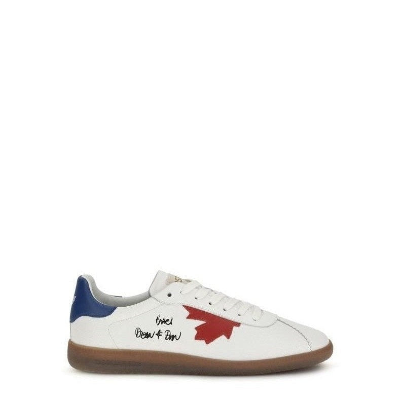 Dsquared² White Calf Leather Bos Taurus Chunky Sneakers mens luxury fashion - Mens Edit