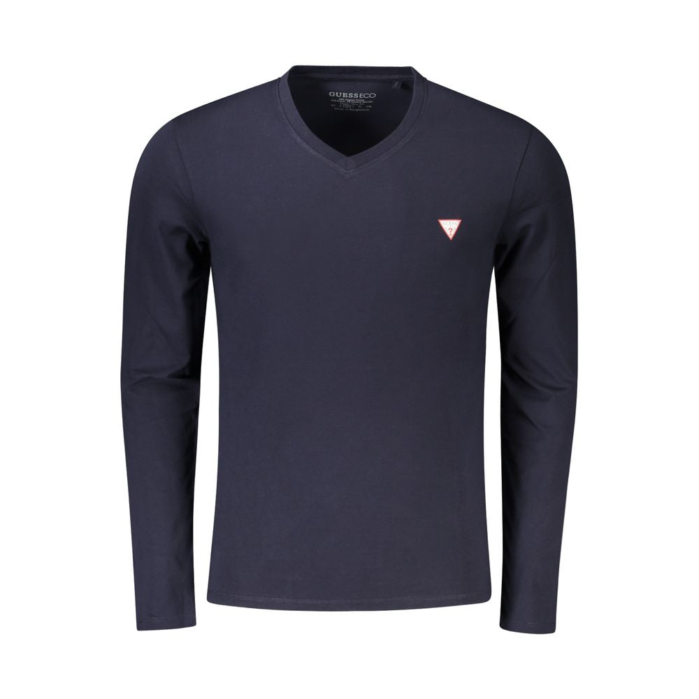 Guess Μπλε T-Shirt από Οργανικό Βαμβάκι