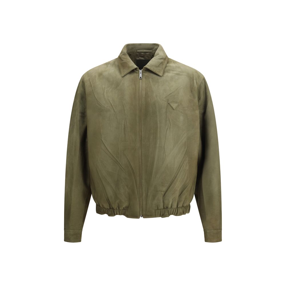 Prada Lambskin Suede Jacket in Bicolor