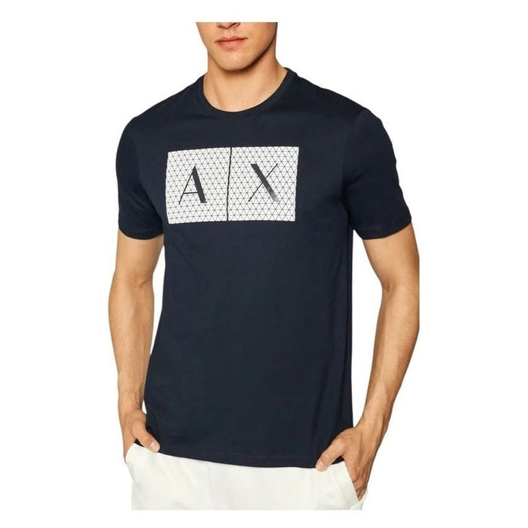 Armani Exchange Blue Cotton T-Shirt