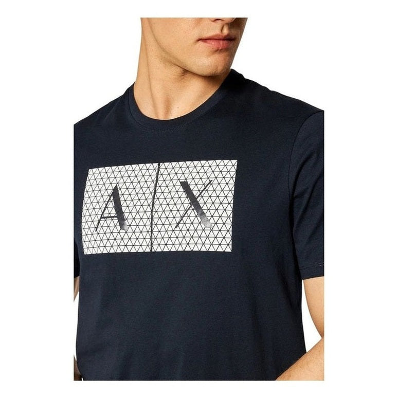 Armani Exchange Blue Cotton T-Shirt