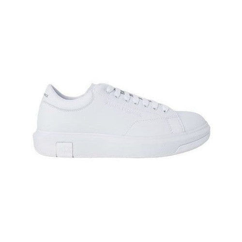 Armani Exchange White Leather Low Top Sneakers mens luxury fashion - Mens Edit