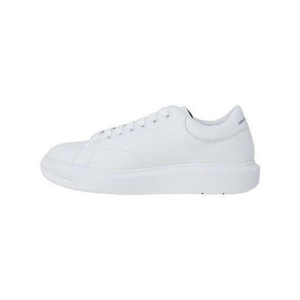 Armani Exchange Δερμάτινα Sneakers Χαμηλού Προφίλ σε Λευκό