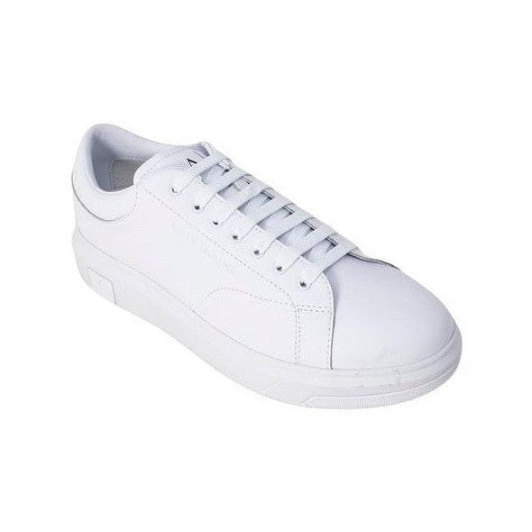 Armani Exchange Δερμάτινα Sneakers Χαμηλού Προφίλ σε Λευκό