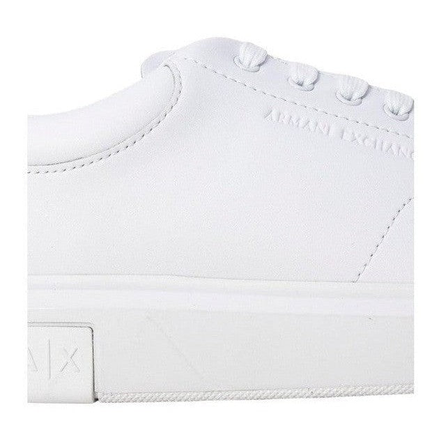 Armani Exchange Δερμάτινα Sneakers Χαμηλού Προφίλ σε Λευκό