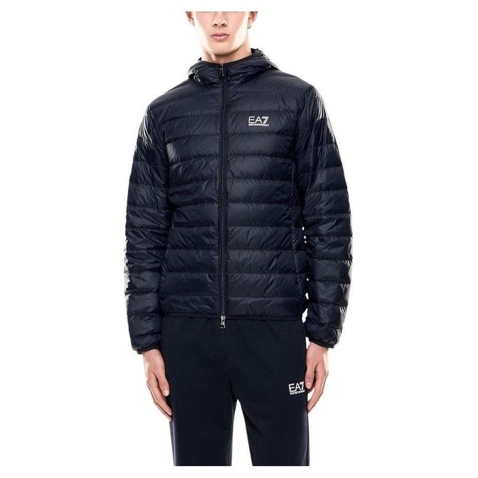 EA7 Emporio Armani Blue Polyamide Men's Premium Shell Jacket - Designer | Mens Edit
